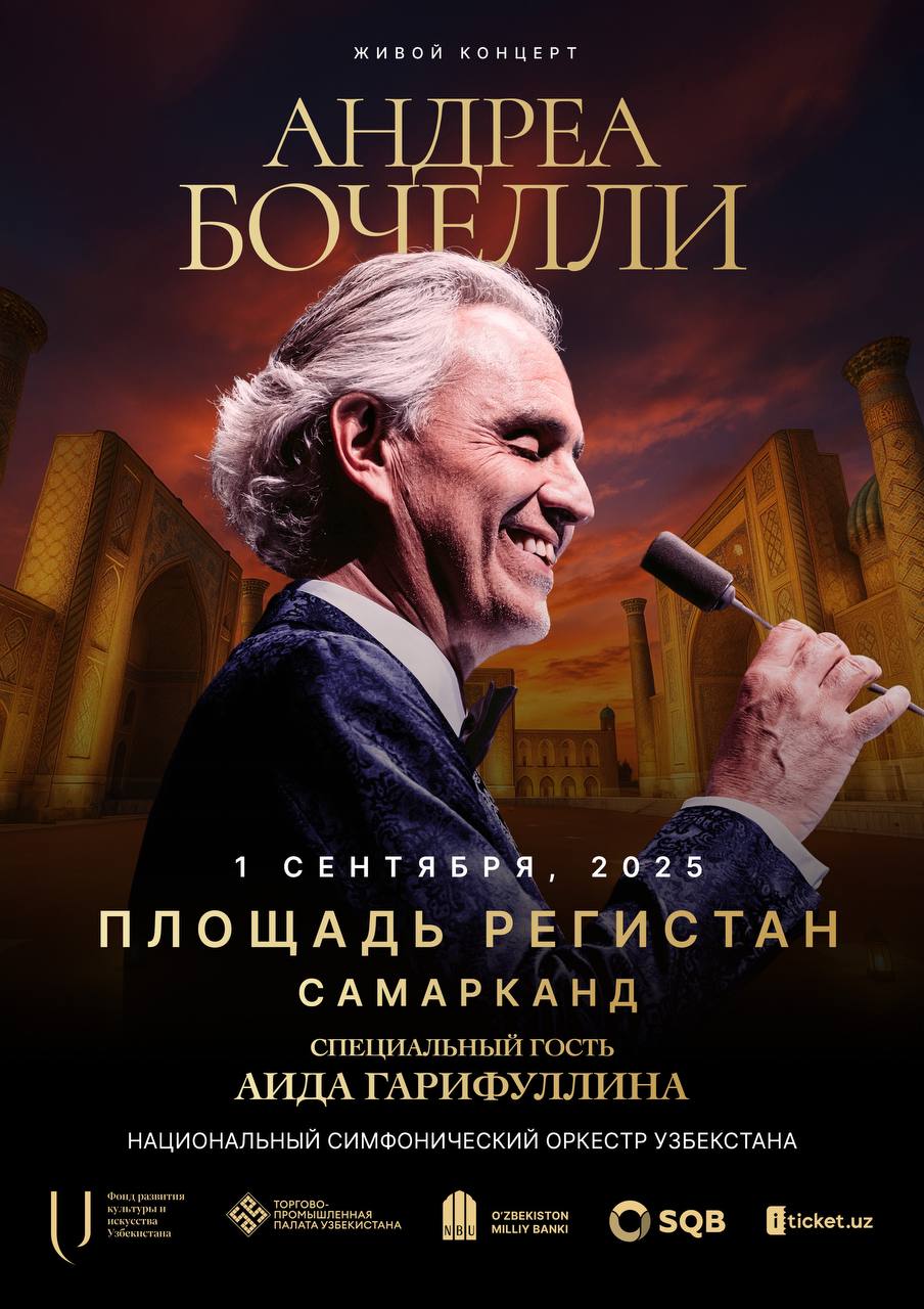 Andrea Bochellining Registon maydonidagi katta konserti kutmoqda!