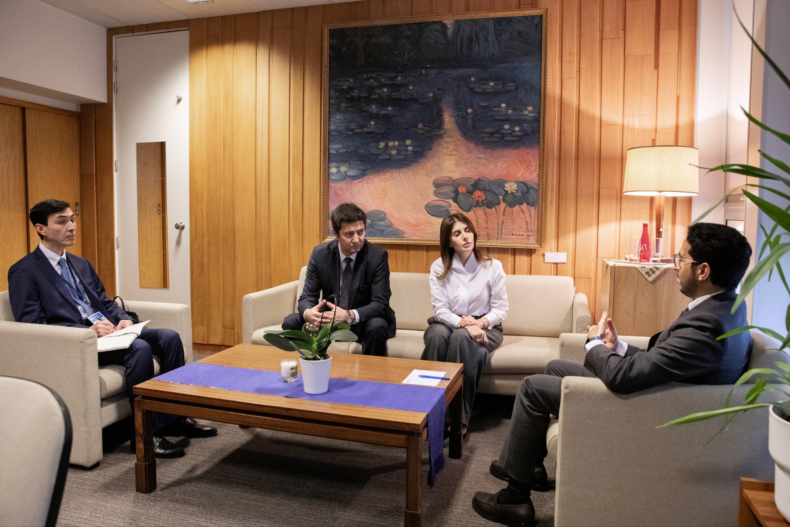 Gayane Umerova Meets UNESCO Executive Board Chair Nasser bin Hamad Al-Hanzab in Paris