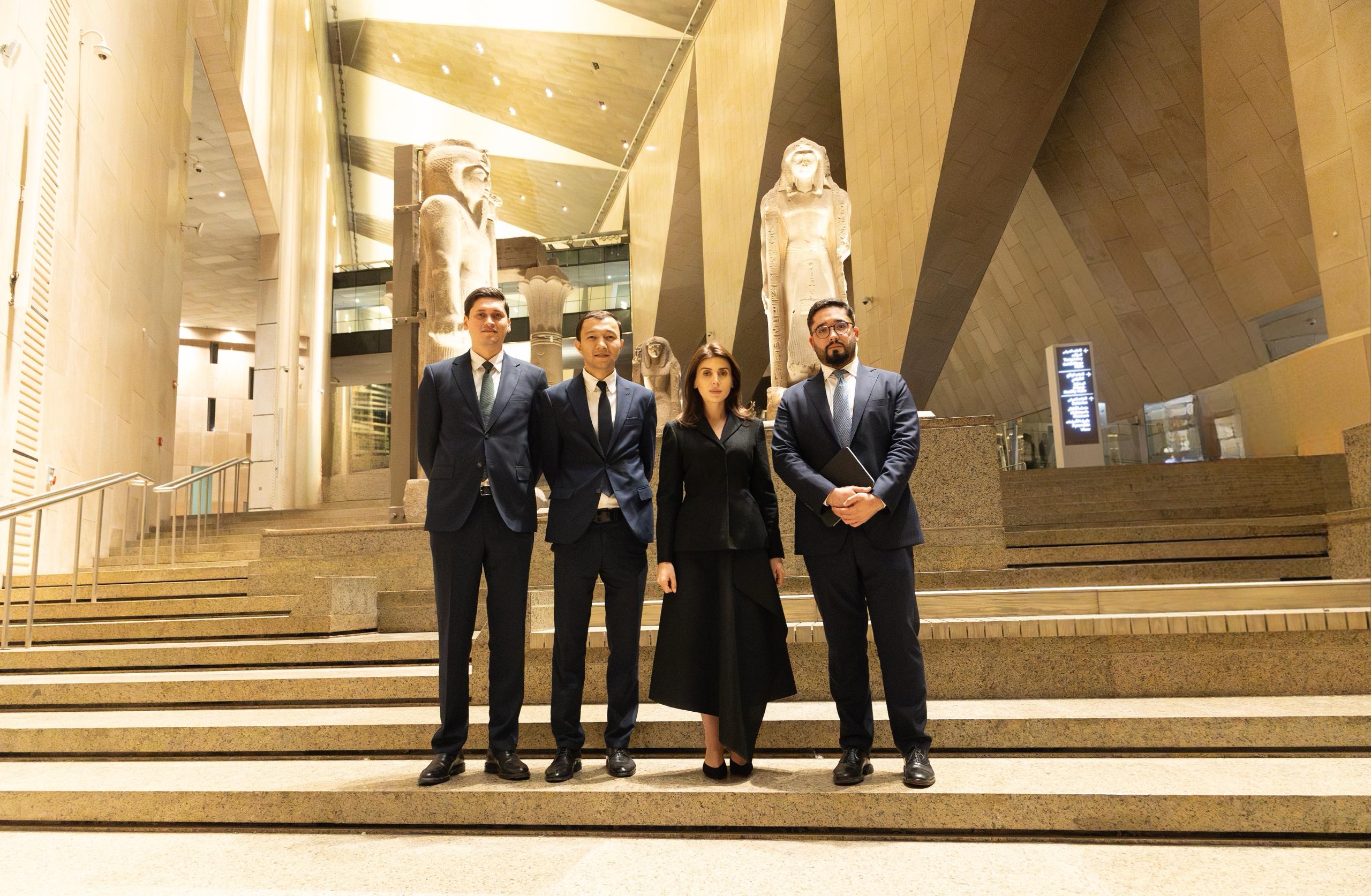uzbekistan-art-and-culture-development-foundation-delegation-visits-grand-egyptian-museum-to-exchange-expertise-on-cultural-heritage