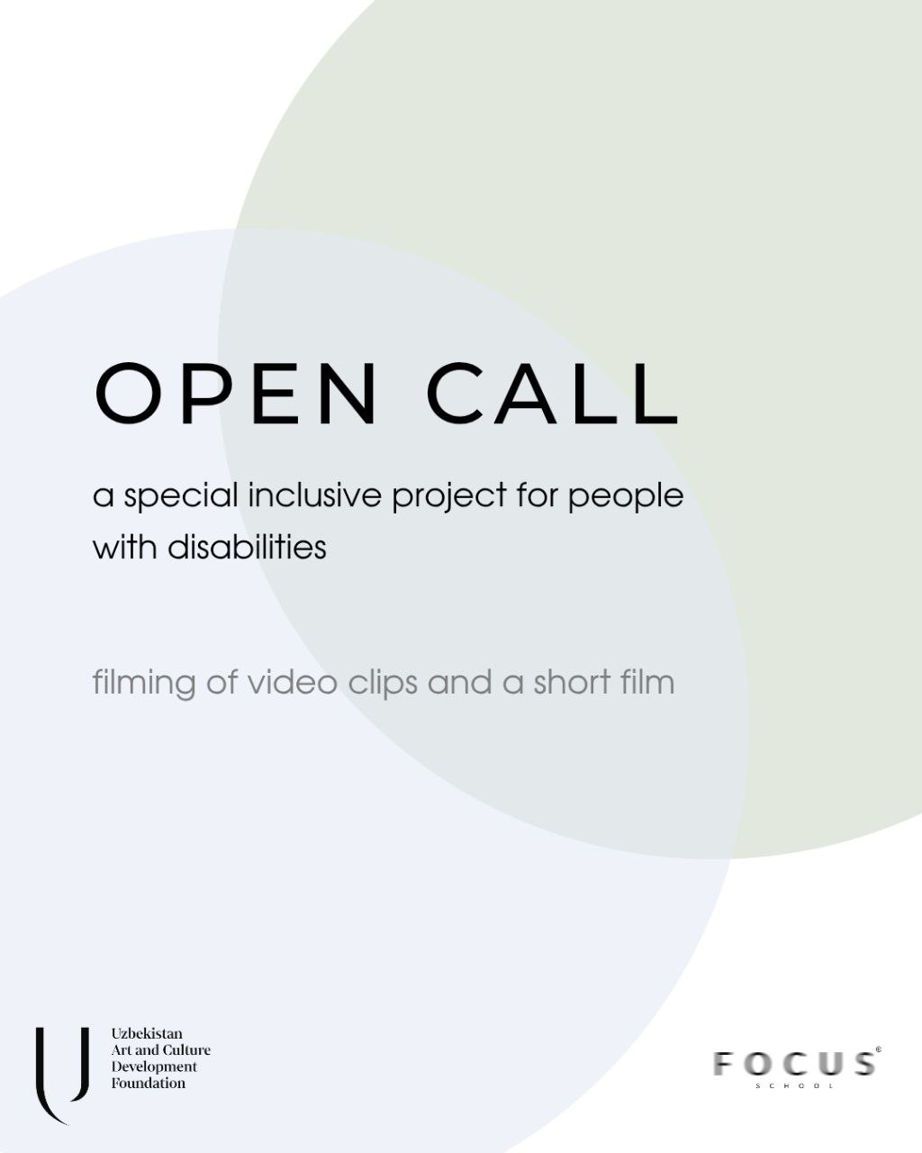 Open Call: Inclusive Film Programme “OCHIQ QADAM”